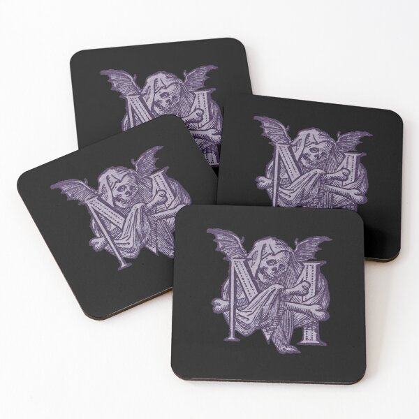 Item preview, Memento Mori Minstrel (violet) - Medieval Woodcut Art designed and sold by Dungeon-Shop.