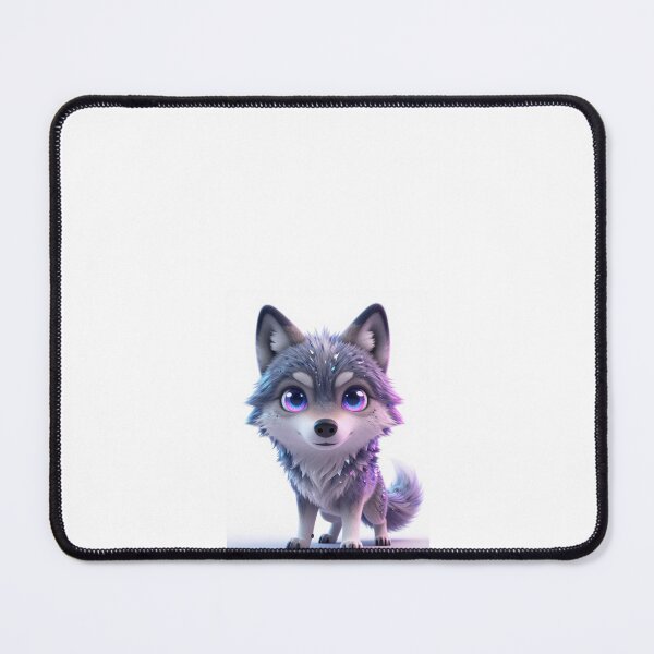 Item preview, Cute Realistic Cyberpunk Wolf of the Future - Adorable Neon Sci-Fi Animal Art designed and sold by MrArtist Shop.
