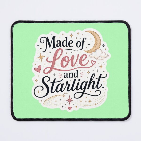 Item preview, Made of Love and Starlight - Whimsical Celestial Quote Sticker designed and sold by Scro-Ciob-Shop.