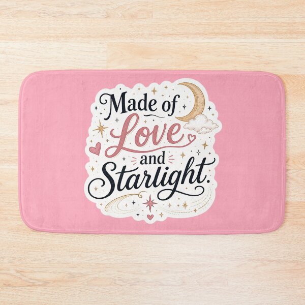 Item preview, Made of Love and Starlight - Whimsical Celestial Quote Sticker designed and sold by Scro-Ciob-Shop.