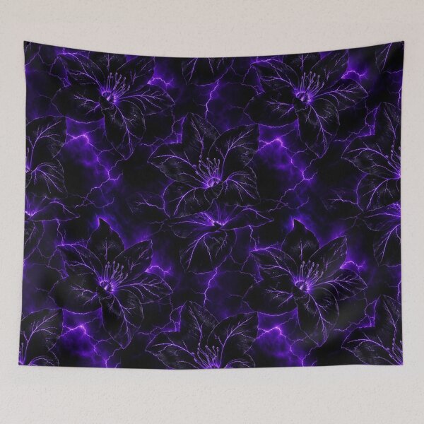 Item preview, Electric Violet Lightning Floral Pattern designed and sold by Owcomm.