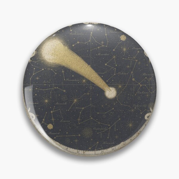 Item preview, Celestial Comet and Star Chart in Gilt designed and sold by PictorialWhimsy.