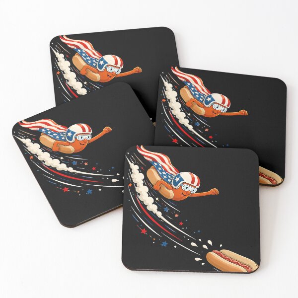 Item preview, Patriotic Flying Hot Dog designed and sold by FlutterDtealArt.