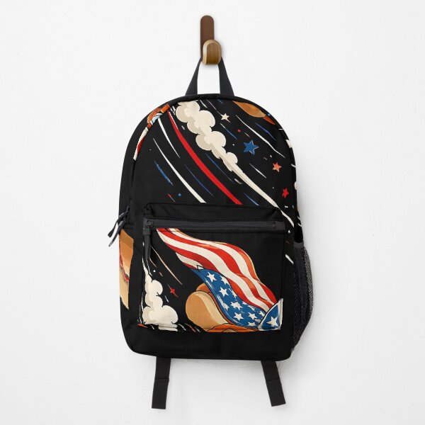 Item preview, Patriotic Flying Hot Dog designed and sold by FlutterDtealArt.