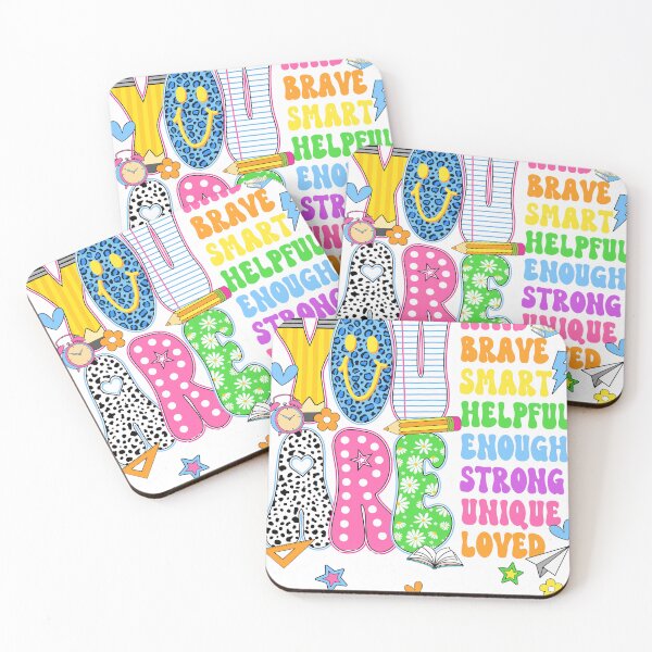 Item preview, You Are Kind Brave Smart Helpful Enough Teacher Retro designed and sold by varin-studio.