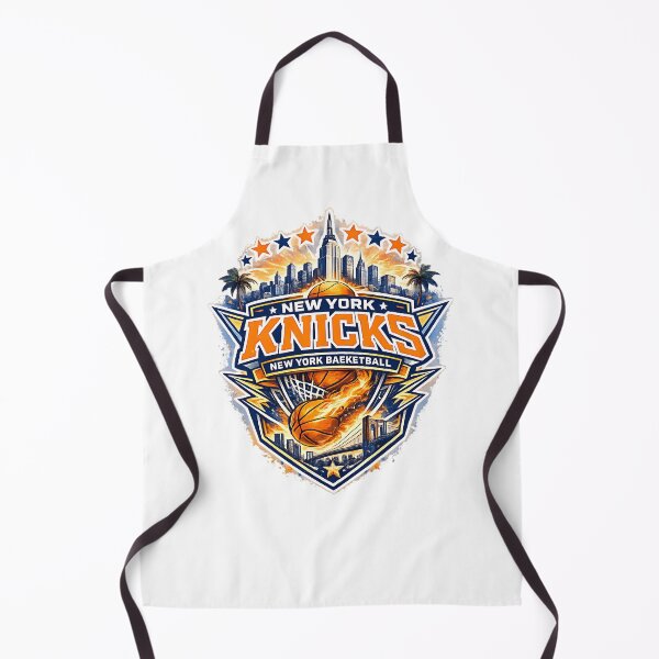 Item preview, New York Knicks Skyline and Brooklyn Bridge Basketball Shield Art designed and sold by Jaideep Walia.