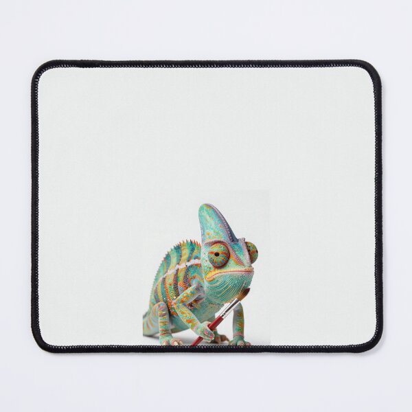 Item preview, Cute Realistic Artistic Chameleon with Paintbrush - Adorable Creative Reptile Art designed and sold by MrArtist Shop.