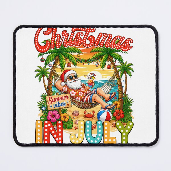 Item preview, Christmas In July Santa Summer Vibes Beach designed and sold by varin-studio.