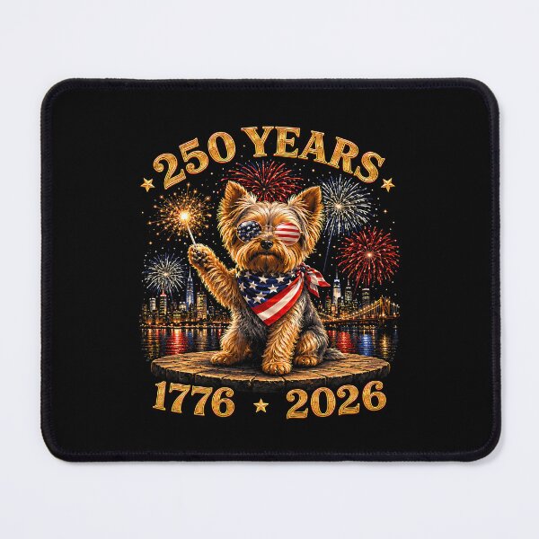 Item preview, 250 Years Yorkie Fireworks Patriotic Celebration designed and sold by FlutterDtealArt.