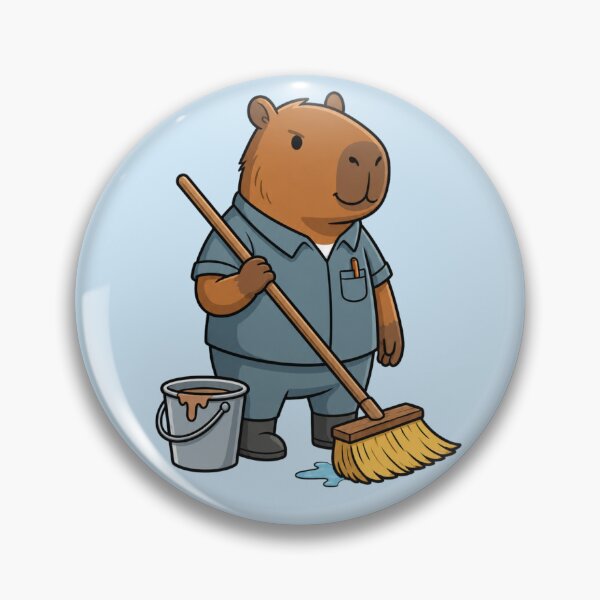 Item preview, Capybara School Janitor designed and sold by Ivy-Triggs.