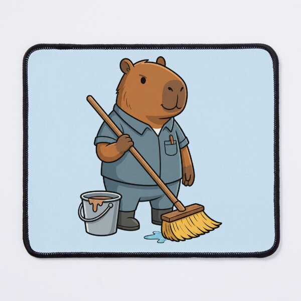 Item preview, Capybara School Janitor designed and sold by Ivy-Triggs.