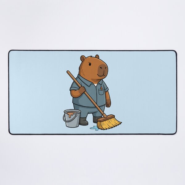 Item preview, Capybara School Janitor designed and sold by Ivy-Triggs.