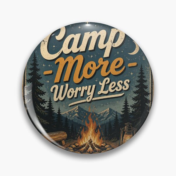 Item preview, Camp More, Worry Less – Vintage Camping Adventure T-Shirt designed and sold by MJ-by-Dharan.