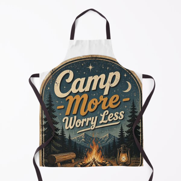 Item preview, Camp More, Worry Less – Vintage Camping Adventure T-Shirt designed and sold by MJ-by-Dharan.