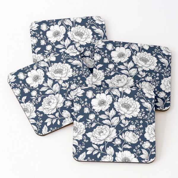 Item preview, Elegant White Peony Floral Pattern designed and sold by Owcomm.