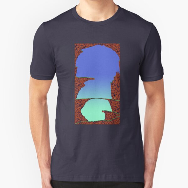 Blue Cavern (Worms 1) - ohms' Custom Worms Armageddon Level Slim Fit T-Shirt