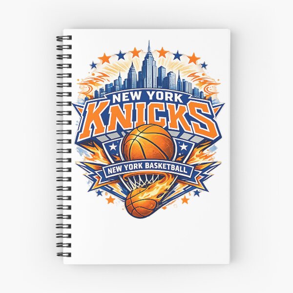 Item preview, York Knicks City Skyline Flaming Basketball Emblem  designed and sold by Jaideep Walia.