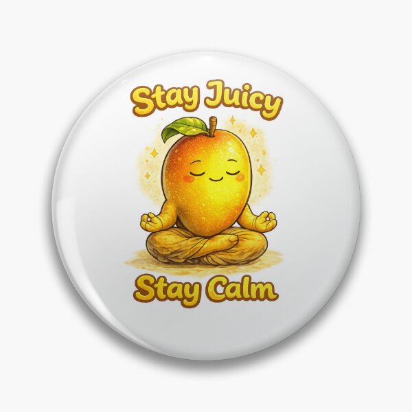 Item preview, Stay Juicy Stay Calm Meditating Mango Yoga Motivational Design designed and sold by irfanshikh.