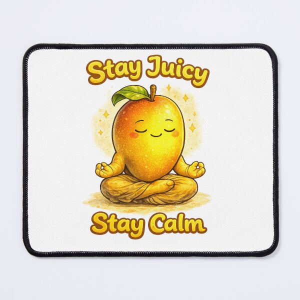 Item preview, Stay Juicy Stay Calm Meditating Mango Yoga Motivational Design designed and sold by irfanshikh.