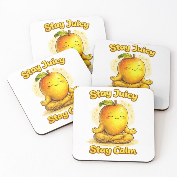 Item preview, Stay Juicy Stay Calm Meditating Mango Yoga Motivational Design designed and sold by irfanshikh.