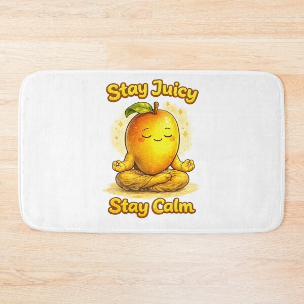 Item preview, Stay Juicy Stay Calm Meditating Mango Yoga Motivational Design designed and sold by irfanshikh.
