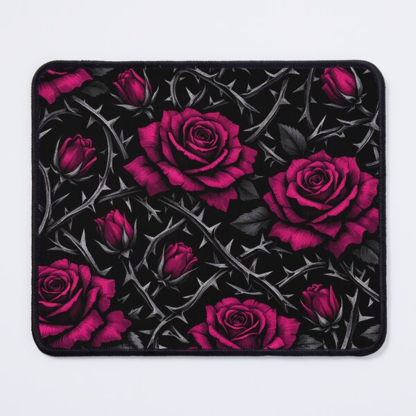 Item preview, Dark Pink Roses and Thorns Pattern designed and sold by Owcomm.