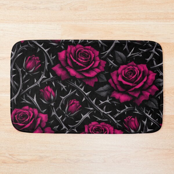 Item preview, Dark Pink Roses and Thorns Pattern designed and sold by Owcomm.