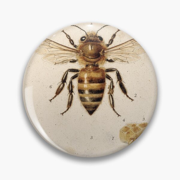 Item preview, Vintage Honeybee Natural History Specimen Plate designed and sold by PictorialWhimsy.