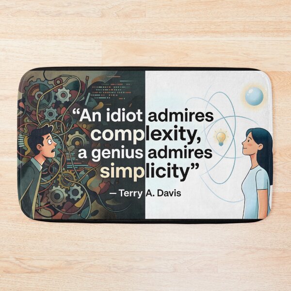 Artikelvorschau, "An Idiot Admires Complexity, A Genius Admires Simplicity" – Terry A. Davis Philosophy Quote Poster entworfen und verkauft von RockyLambda.