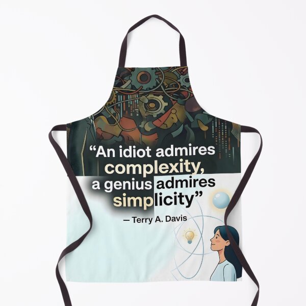 Artikelvorschau, "An Idiot Admires Complexity, A Genius Admires Simplicity" – Terry A. Davis Philosophy Quote Poster entworfen und verkauft von RockyLambda.