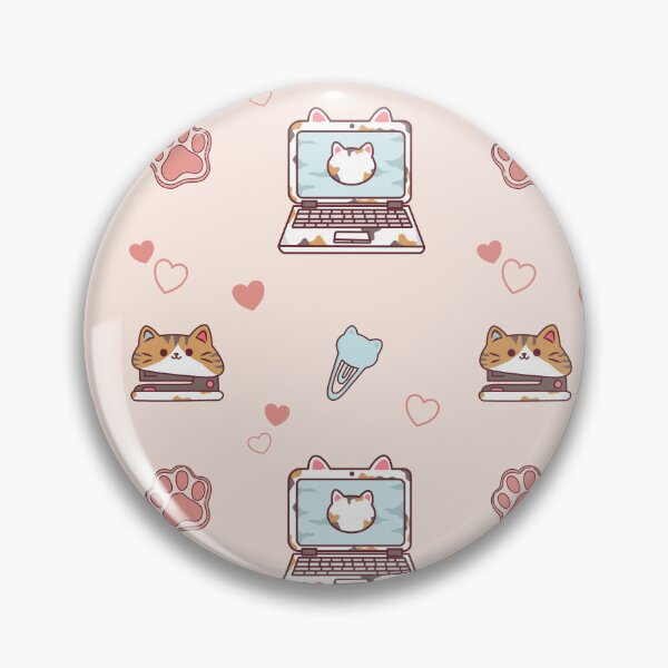 Item preview, Kawaii Cat Laptop School Stationery Pattern designed and sold by BGMeYou.