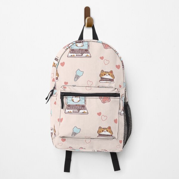 Item preview, Kawaii Cat Laptop School Stationery Pattern designed and sold by BGMeYou.