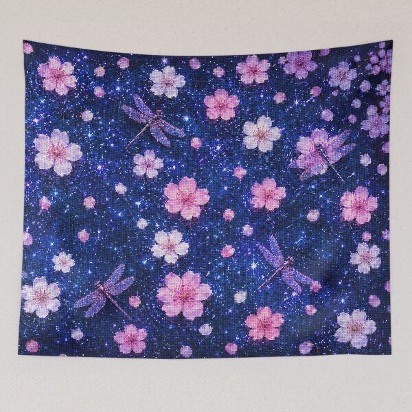 Item preview, Dreamy Blossom Night With Cherry flowers and Dragonflies designed and sold by A-C-G.
