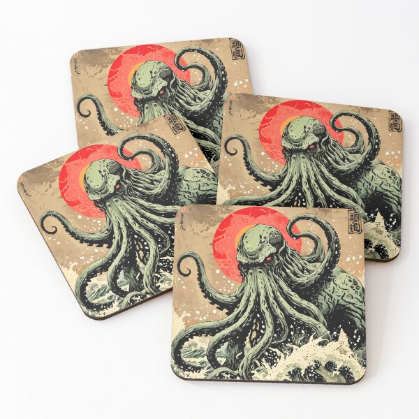 Item preview, Cthulhu Wave – Japanese Ukiyo-e Style Cosmic Horror designed and sold by E.F.Reed.