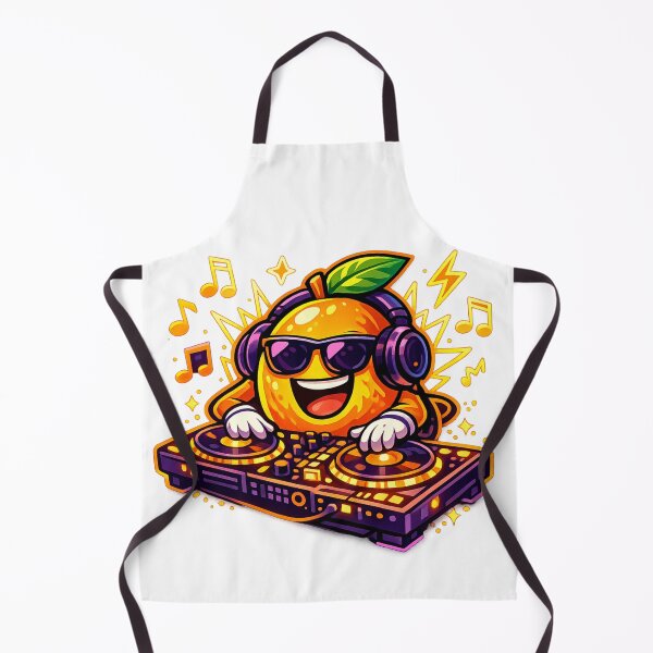 Item preview, DJ Orange Funny Music Party Tropical Fruit DJ Character Design designed and sold by irfanshikh.