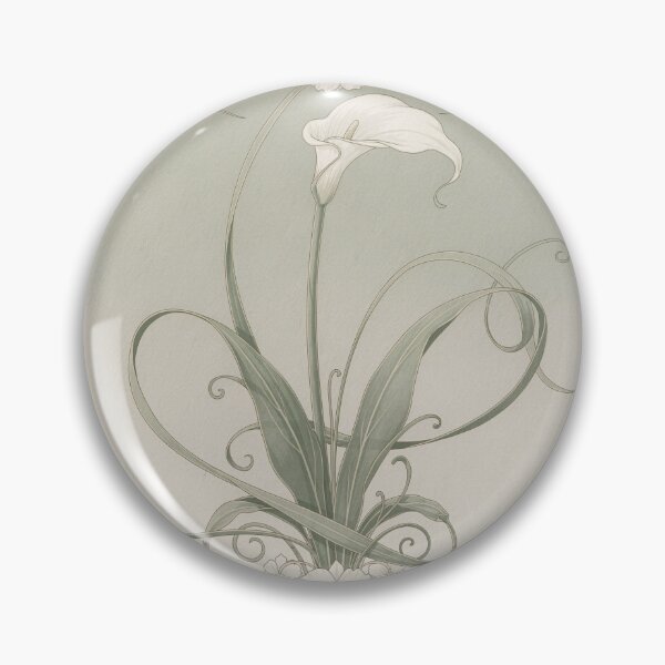 Item preview, Art Nouveau Calla Lily in Gold Decorative Panel designed and sold by PictorialWhimsy.