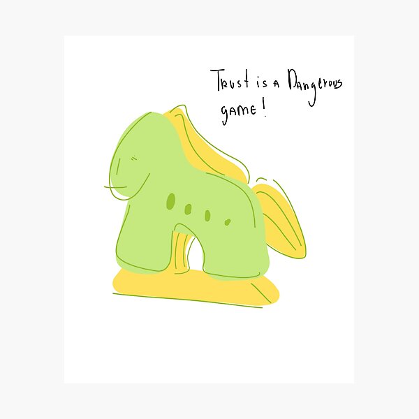 Item preview, Trust Is A Dangerous Game Trojan Horse designed and sold by PeaceTypo.