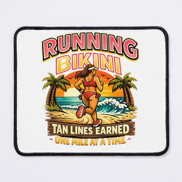 Item preview, Tan Lines Earned One Mile at a Time Running Bikini designed and sold by DPBTees70.