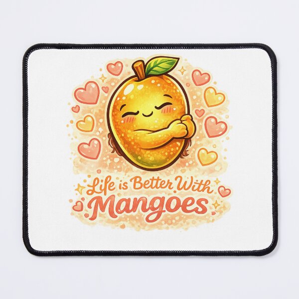 Item preview, Life Is Better With Mangoes Cute Mango Hug Heart Quote Design designed and sold by irfanshikh.