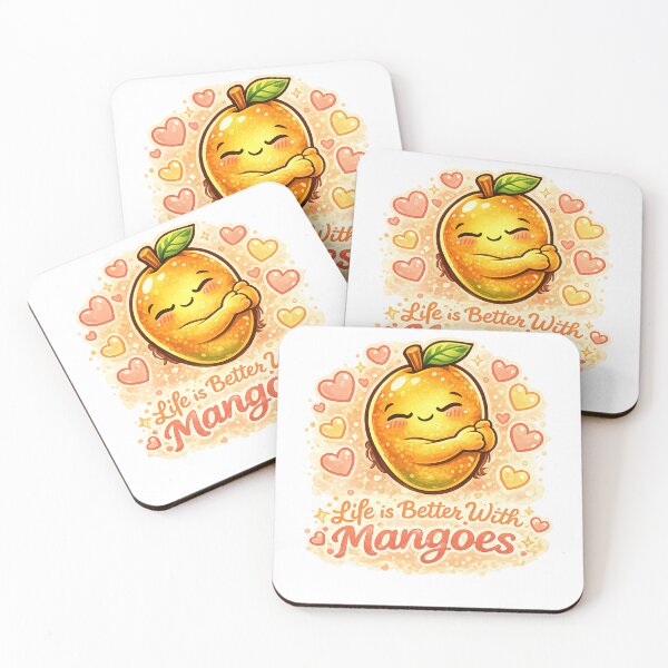 Item preview, Life Is Better With Mangoes Cute Mango Hug Heart Quote Design designed and sold by irfanshikh.