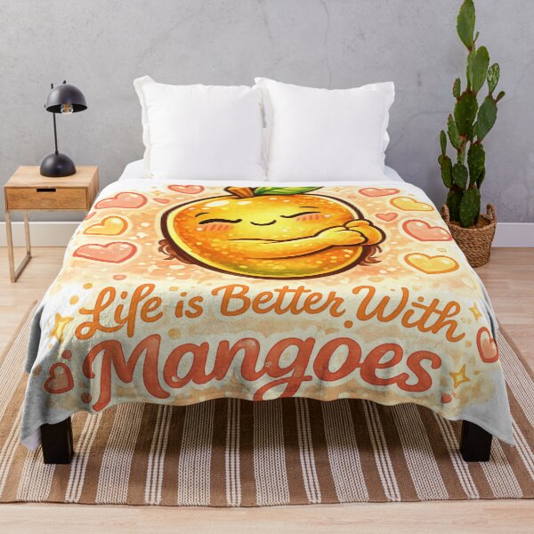 Item preview, Life Is Better With Mangoes Cute Mango Hug Heart Quote Design designed and sold by irfanshikh.