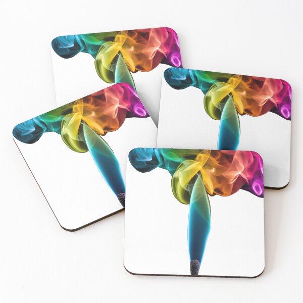 Item preview, High-Contrast Rainbow Smoke Matchstick - Colorful Abstract Ink Art designed and sold by alalame.