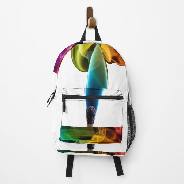 Item preview, High-Contrast Rainbow Smoke Matchstick - Colorful Abstract Ink Art designed and sold by alalame.