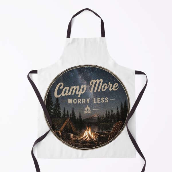 Item preview, Starry Night Campfire Adventure – Camp More Worry Less T-Shirt designed and sold by MJ-by-Dharan.