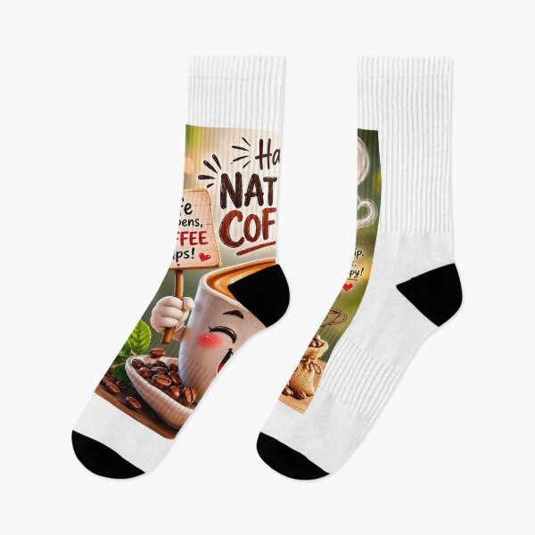 Item preview, Happy National Coffee Day – Cute Coffee Cup Celebration designed and sold by Artisan Finds Online.