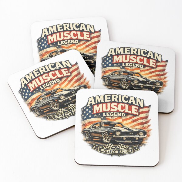 Item preview, AmericanMuscleLegendEagleEdition–VintagePatrioticClassicCarArt designed and sold by Ivory Code.