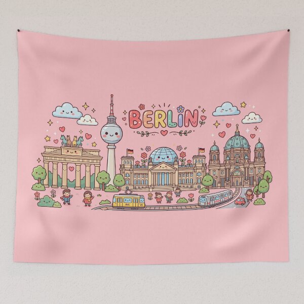 Item preview, Cute Kawaii Berlin Skyline designed and sold by Amir Faysal.