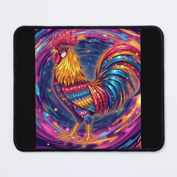 Item preview, Psychedelic rooster designed and sold by whatthefoxsays.