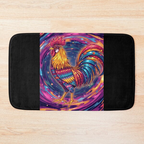 Item preview, Psychedelic rooster designed and sold by whatthefoxsays.