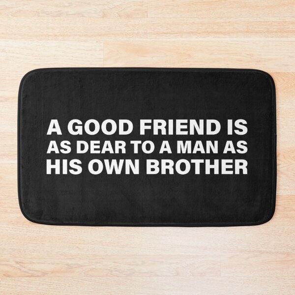 Item preview, A Good Friend Is as Dear to a Man as His Own Brother — The Odyssey Quote (Black Version) designed and sold by LiteraryRelics.
